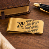 You Are Scripture Goldtone Stainless Money Clip