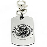 Saint Michael Prayer Clip On Dog Tag Charm