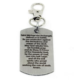 Saint Michael Prayer Clip On Dog Tag Charm