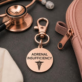 Adrenal Insufficiency Rose Goldtone Clip On Charm