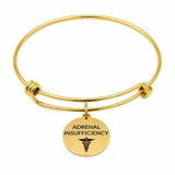 Adrenal Insufficiency Goldtone Charm Bracelet