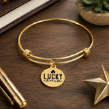 Lucky Charm Goldtone Charm Bracelet