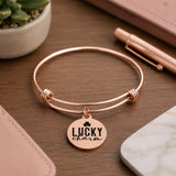 Lucky Charm Rose Goldtone Charm Bracelet