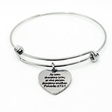 Iron Sharpens Iron Heart Charm Bracelet