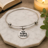 Not Today Satan Charm Bracelet Faith Gift