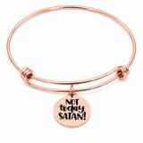 Not Today Satan Rose Goldtone Bracelet Faith Gift