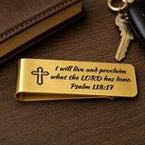 I Will Proclaim Goldtone Stainless Money Clip