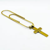 For Whosoever Shall Goldtone Cross Bookmark