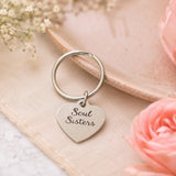 Soul Sisters Stainless Steel Heart Keychain