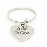 Soul Sisters Stainless Steel Heart Keychain
