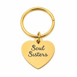 Soul Sisters Goldtone Stainless Heart Keychain