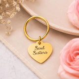Soul Sisters Goldtone Stainless Heart Keychain