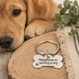 Happiness Is Having A Dog Keychain