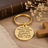 Peace I Leave With You Goldtone Keychain