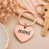 Mimi Rose Goldtone Stainless Steel Heart Keychain