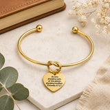 Iron Sharpens Iron Goldtone Cuff Charm Bracelet