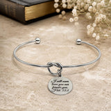 God Never Leaves Us Cuff Charm Bracelet