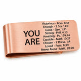 You Are Scripture Rose Goldtone Money Clip