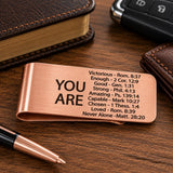 You Are Scripture Rose Goldtone Money Clip