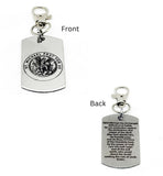 Saint Michael Prayer Clip On Dog Tag Charm
