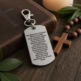 Saint Michael Prayer Clip On Dog Tag Charm