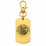 Saint Michael Prayer Goldtone Clip On DogTag Charm