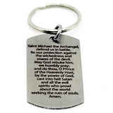 Saint Michael Prayer Stainless Steel Keychain