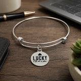 Lucky Charm Stainless Steel Charm Bracelet