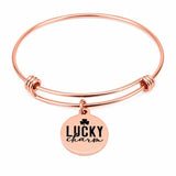 Lucky Charm Rose Goldtone Charm Bracelet