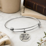 Fueled By Caffeine And Prayer Bracelet