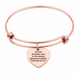 Iron Sharpens Iron Rose Goldtone Heart Bracelet