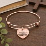Iron Sharpens Iron Rose Goldtone Heart Bracelet