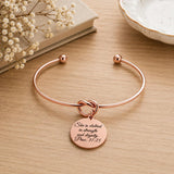 She Is Clothed In Strength Rose Goldtone Bracelet