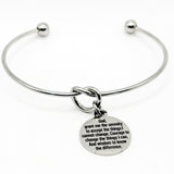 Serenity Prayer Cuff Charm Bracelet