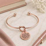 Serenity Prayer Rose Goldtone Cuff Charm Bracelet