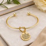 Serenity Prayer Goldtone Cuff Charm Bracelet