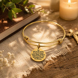 Serenity Prayer 19mm Round Goldtone Charm Bracelet