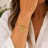 Dream Strong Charm Goldtone Cuff Bracelet