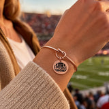 Football Mom Rose Goldtone Charm Bracelet