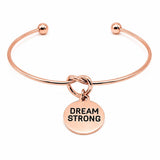 Dream Strong Charm Rose-Goldtone Cuff Bracelet