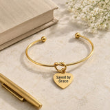 Saved By Grace Goldtone Charm Bracelet