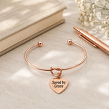 Saved By Grace Rose-Goldtone Charm Bracelet