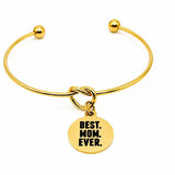 Best Mom Ever Goldtone Charm Bracelet