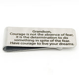 Grandson Courage Encouragement Money Clip