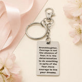 Granddaughter Courage Clip On Keychain