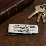 Render To Caesar Scripture Money Clip