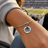 Football Mom Stainless Steel Charm Bracelet