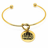 Football Mom Goldtone Charm Bracelet