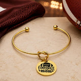 Football Mom Goldtone Charm Bracelet