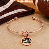 Football Mom Rose Goldtone Charm Bracelet